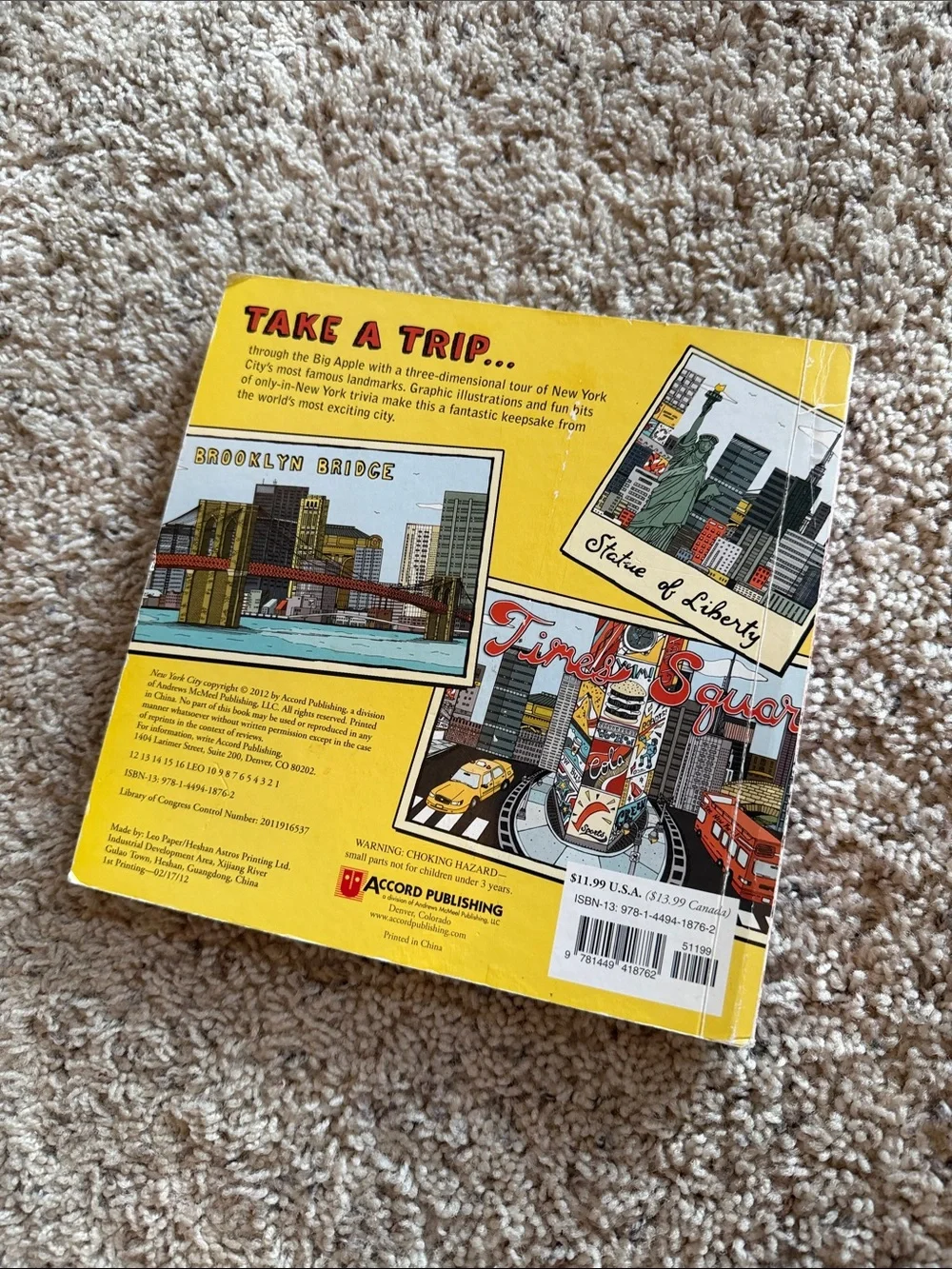 3/$25 🪩 NEW YORK Board Book | Hardcover Toddler Board Book